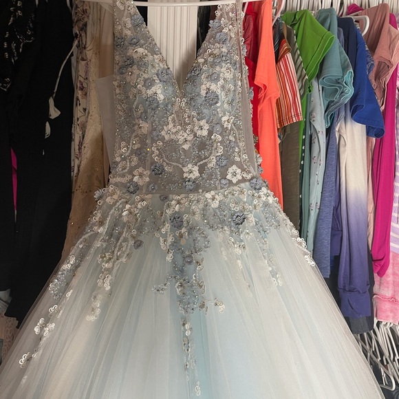 light blue Jovani Ballgown - Picture 3 of 5